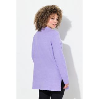 Ulla Popken  Pullover, Stehkragen, Kordel, Taschen, Langarm 