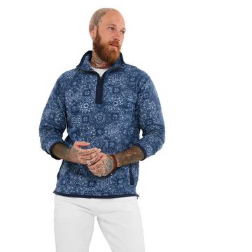 Trichterkragentop mit marokkanischem Kacheldruck