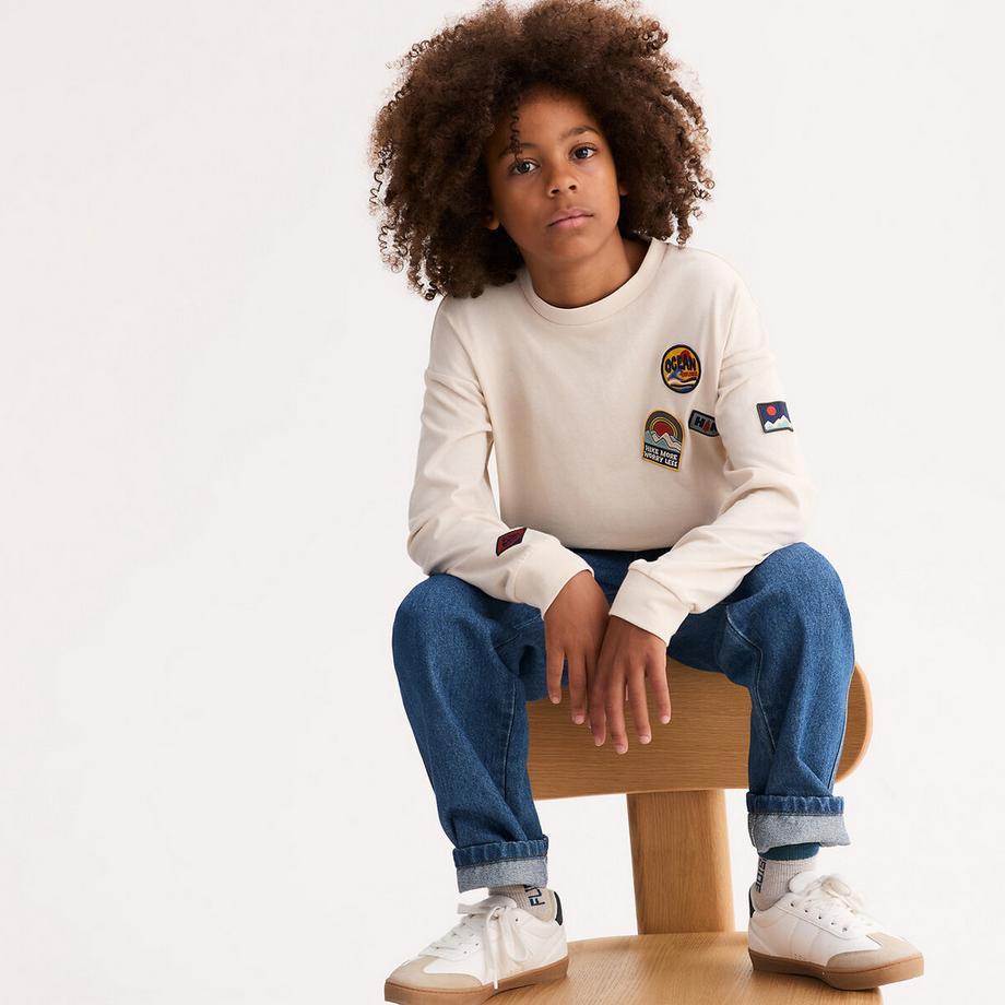 T-shirt manches longues avec patchs