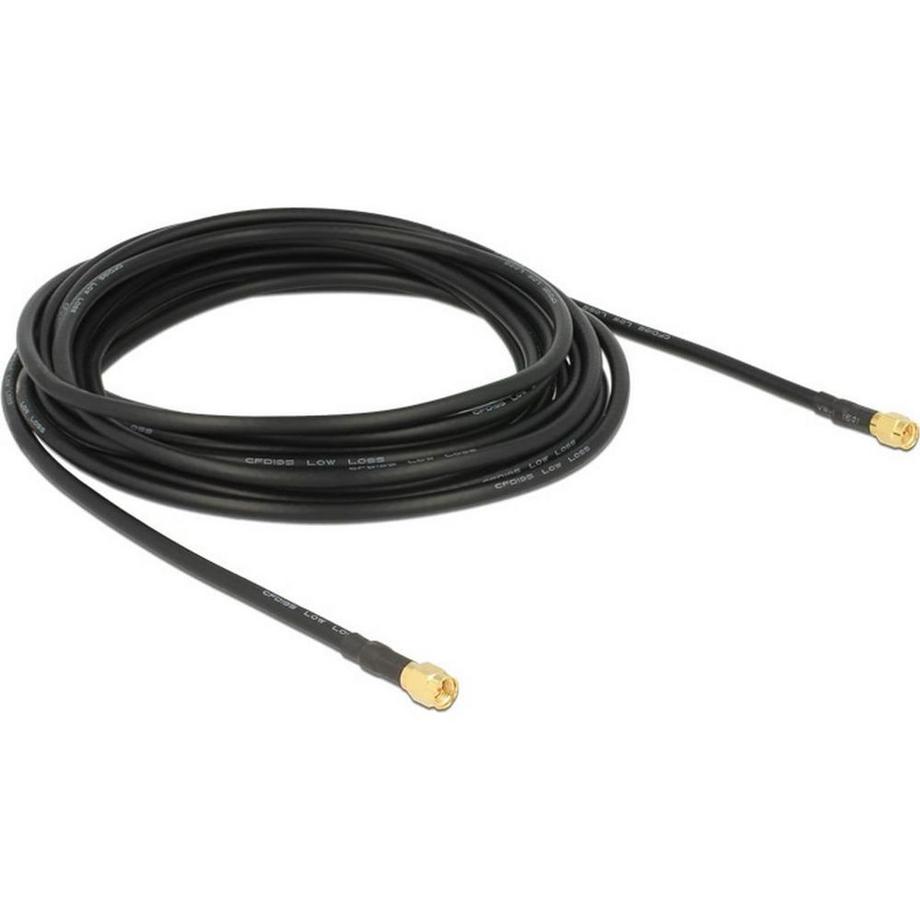 DeLock  Antennenkabel SMA Stecker > SMA Stecker LMR195 5 m 