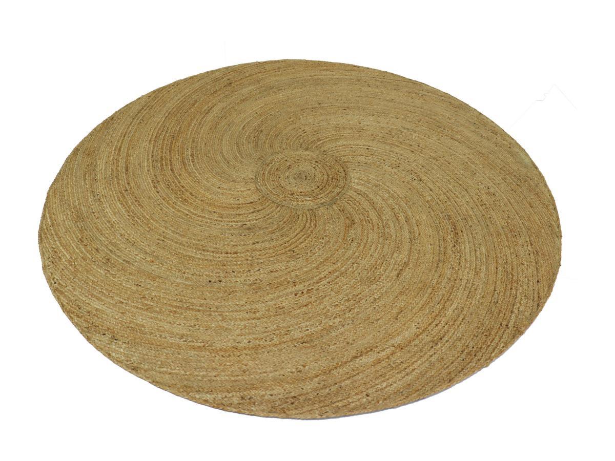 Vente-unique  Tappeto rotondo 100% Juta Intreccio a spirale D. 200 cm Naturale  - KESIA 