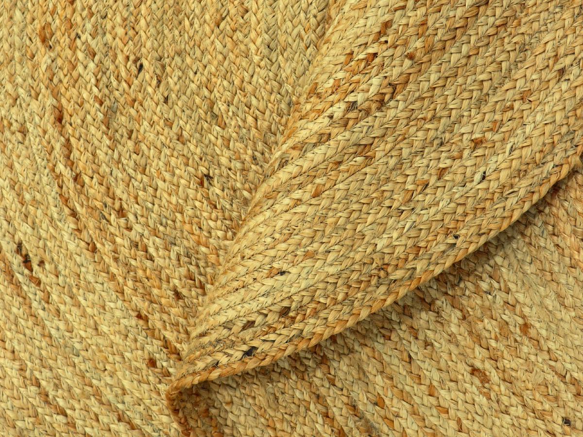 Vente-unique  Tappeto rotondo 100% Juta Intreccio a spirale D. 200 cm Naturale  - KESIA 