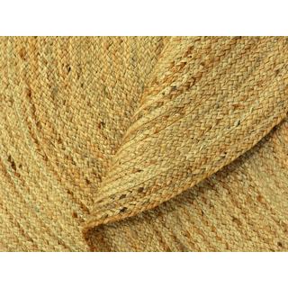 Vente-unique  Tappeto rotondo 100% Juta Intreccio a spirale D. 200 cm Naturale  - KESIA 