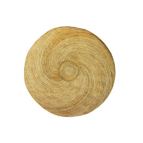 Vente-unique  Tappeto rotondo 100% Juta Intreccio a spirale D. 200 cm Naturale  - KESIA 