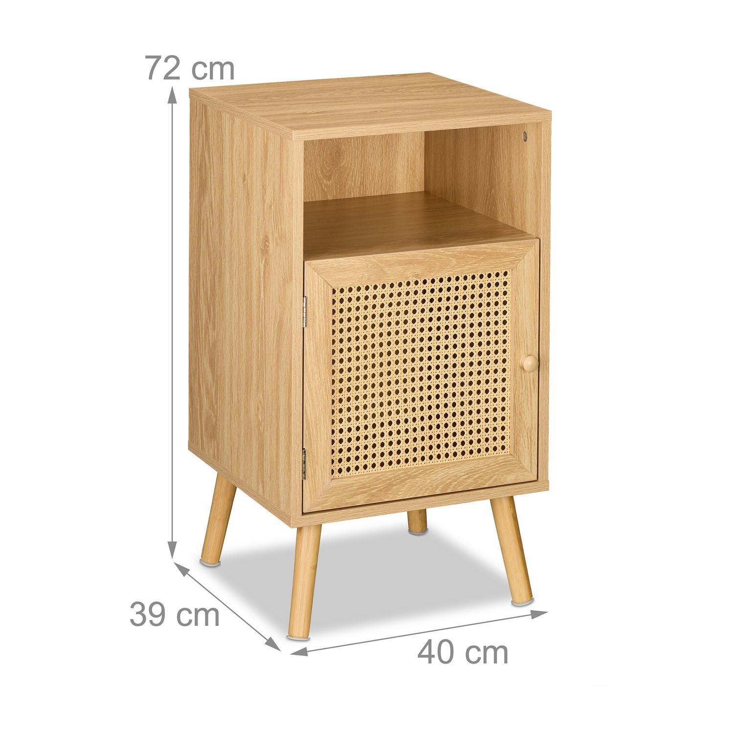 B2X Nachttisch im Rattan-Stil  