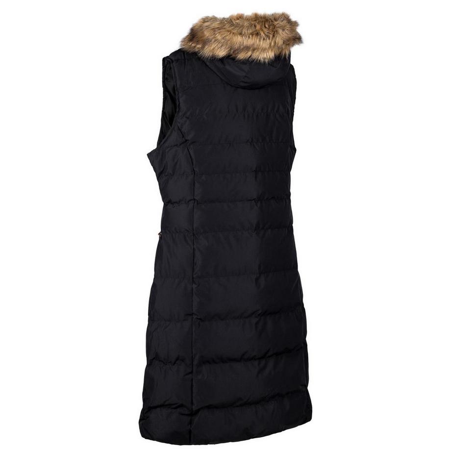Trespass Audrey Gilet Lungo Imbottito con Cappuccio in Pelliccia Sintetica  