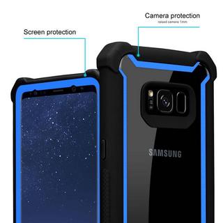 Cadorabo  Hülle für Samsung Galaxy S8 PLUS 2-in-1 TPU Silikon-Rand Glas-Rücken 