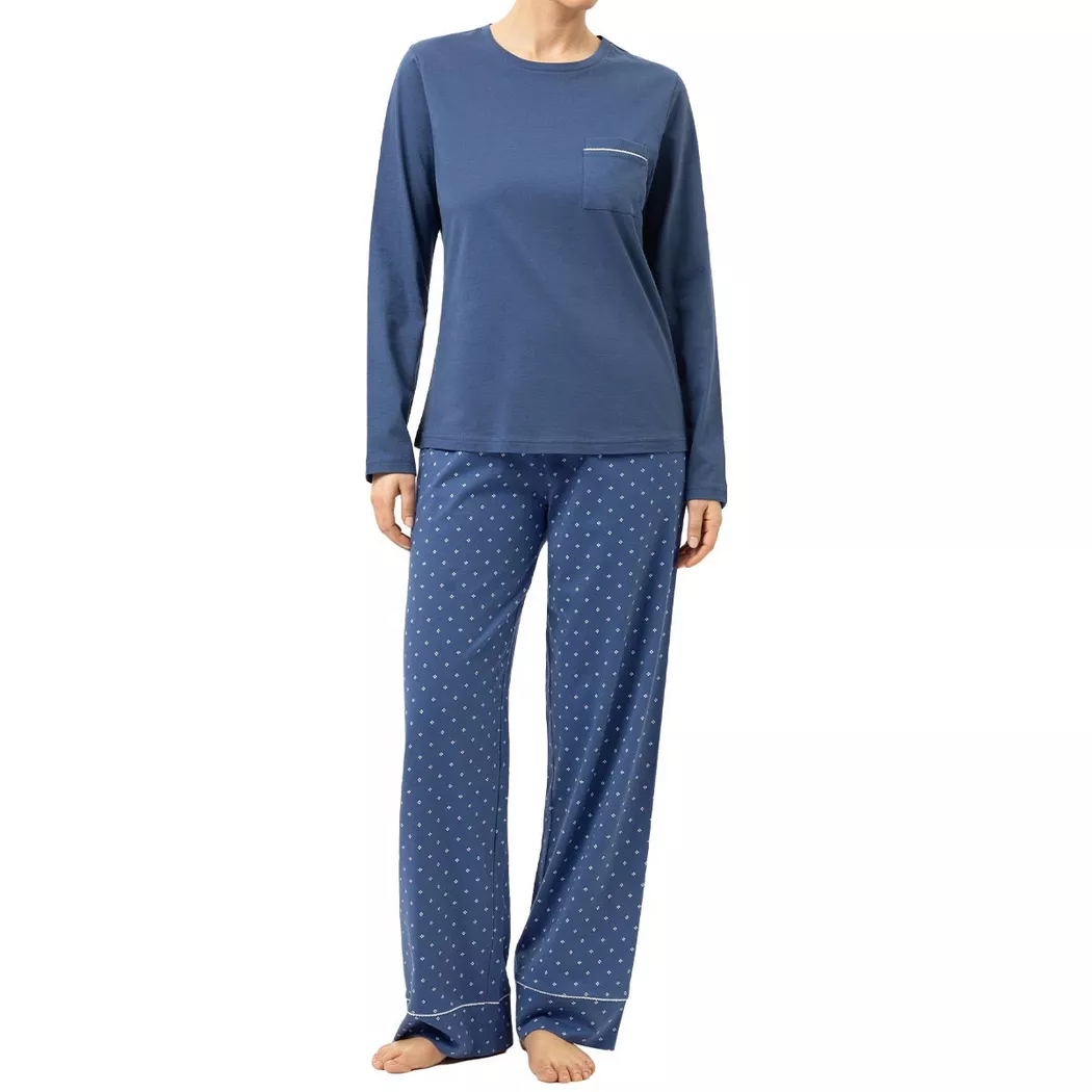 MEY Pijama POLKA DREAMS midnight dust azul oscuro | 38