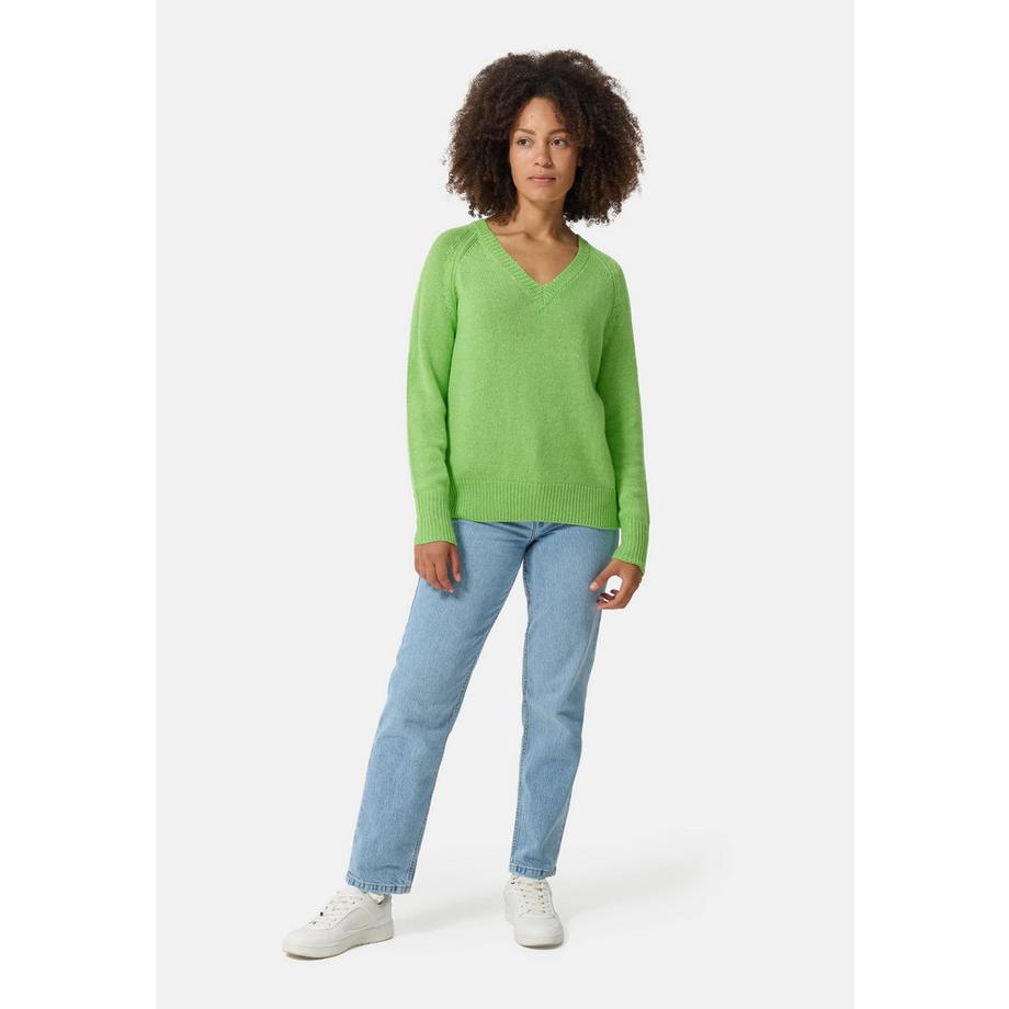 CASH-MERE.CH Seide Kaschmir Oversize Style V-Ausschnitt Pullover  
