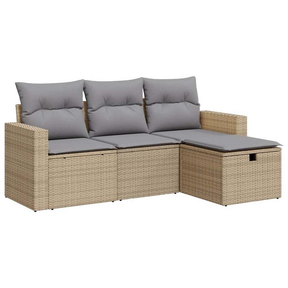 set di divani da giardino Polirattan
