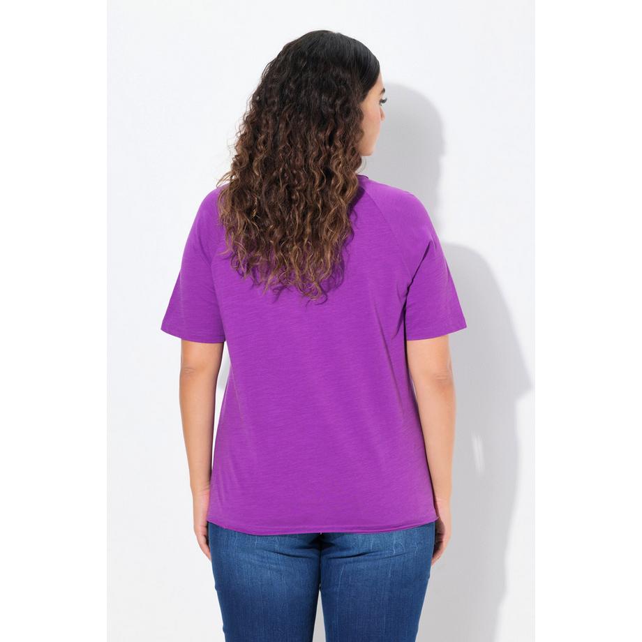 Ulla Popken T-shirt Rayé Col Rond Manches Courtes  