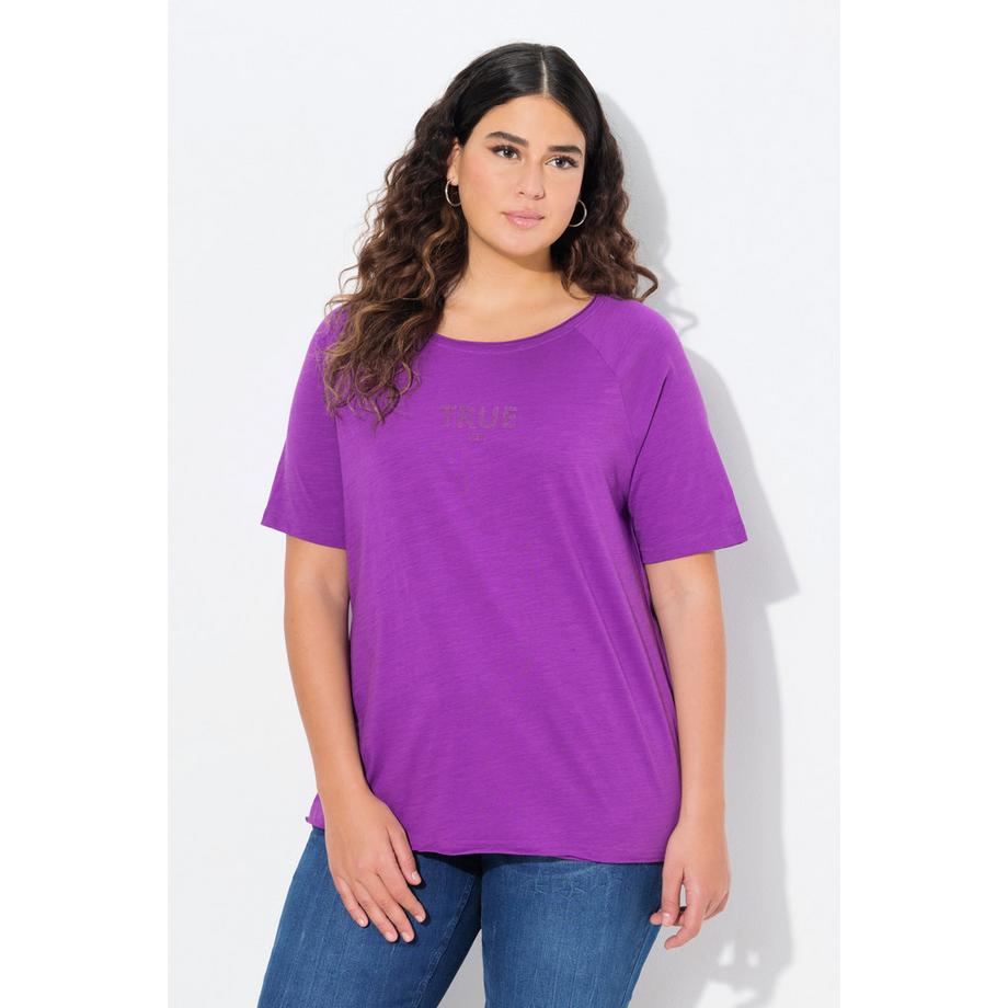 Ulla Popken T-shirt Rayé Col Rond Manches Courtes  