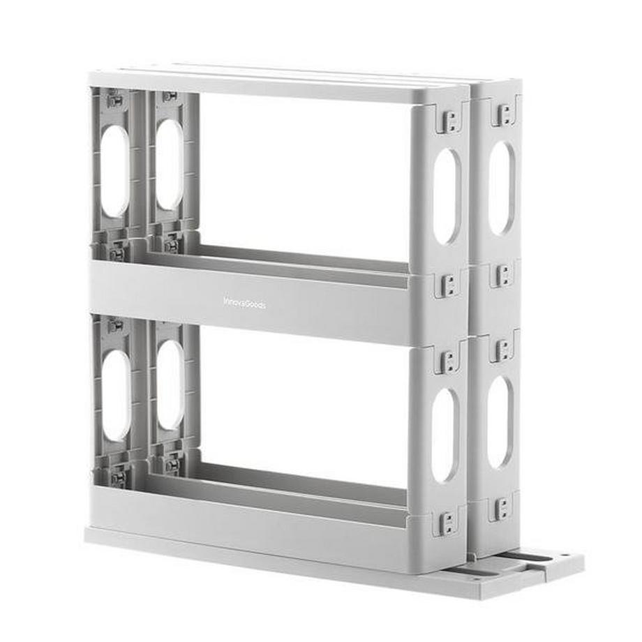 InnovaGoods Verschiebbares und schwenkbares Gewürzregal - Grau  