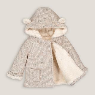 La Redoute Collections  Gilet à capuche en tricot chaud et sherpa 