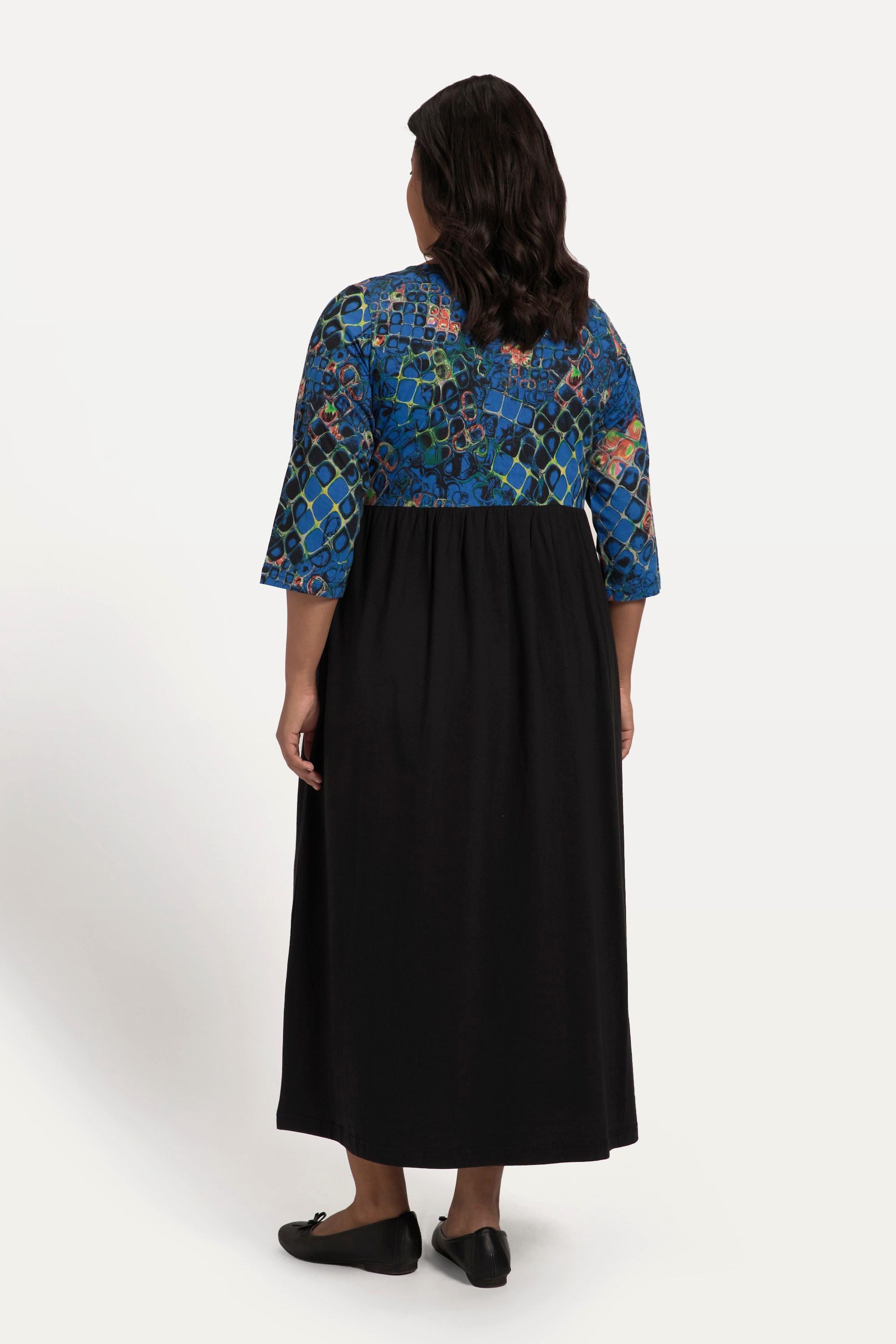 Ulla Popken Robe en jersey coupe evasee couture empire poches  