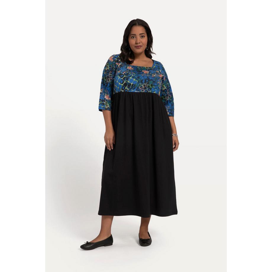 Ulla Popken Jerseykleid A-Linie Empirenaht Taschen  