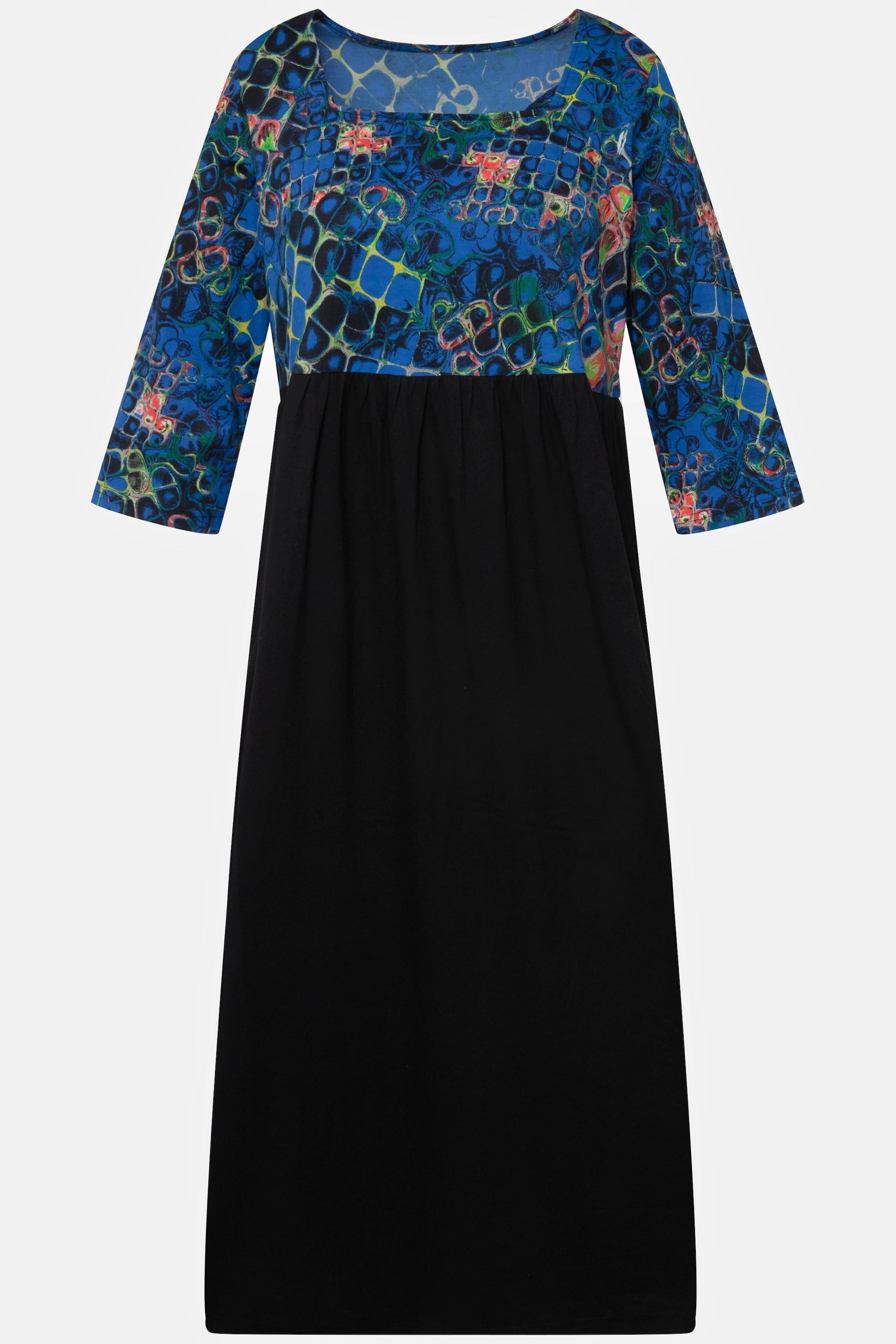 Ulla Popken Robe en jersey coupe evasee couture empire poches  