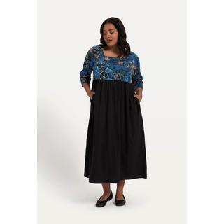 Ulla Popken Robe en jersey coupe evasee couture empire poches  