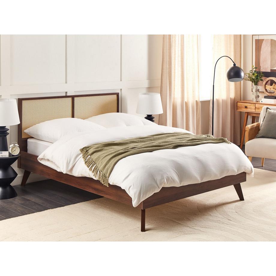 Beliani Lit à lattes en Panneau de particules de bois Boho MONPAZIER  