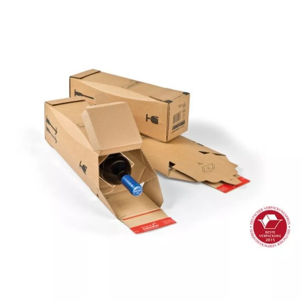 Colompac CP181.101 Bottle mailing box corrugated cardboard brown