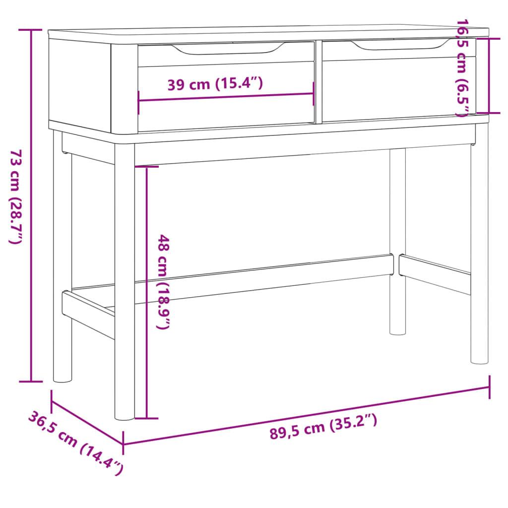 VidaXL Table console bois de pin  