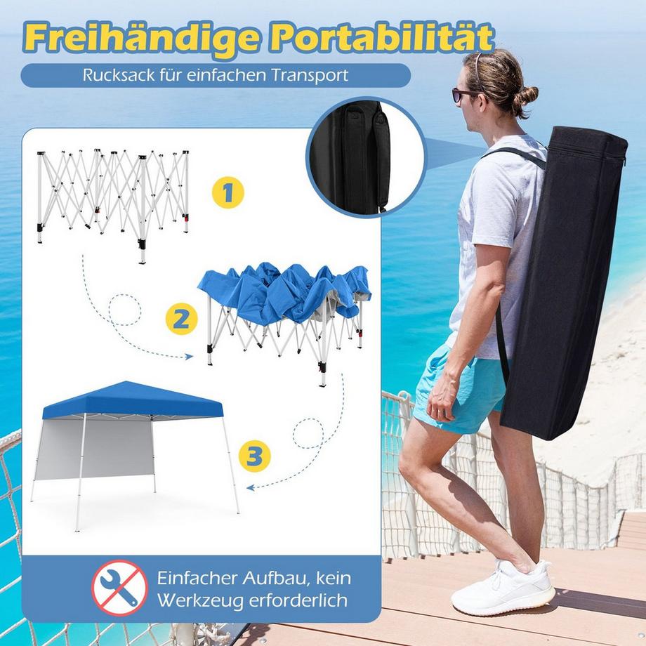 Northix Pop-Up-Pavillon mit Seitenwand  