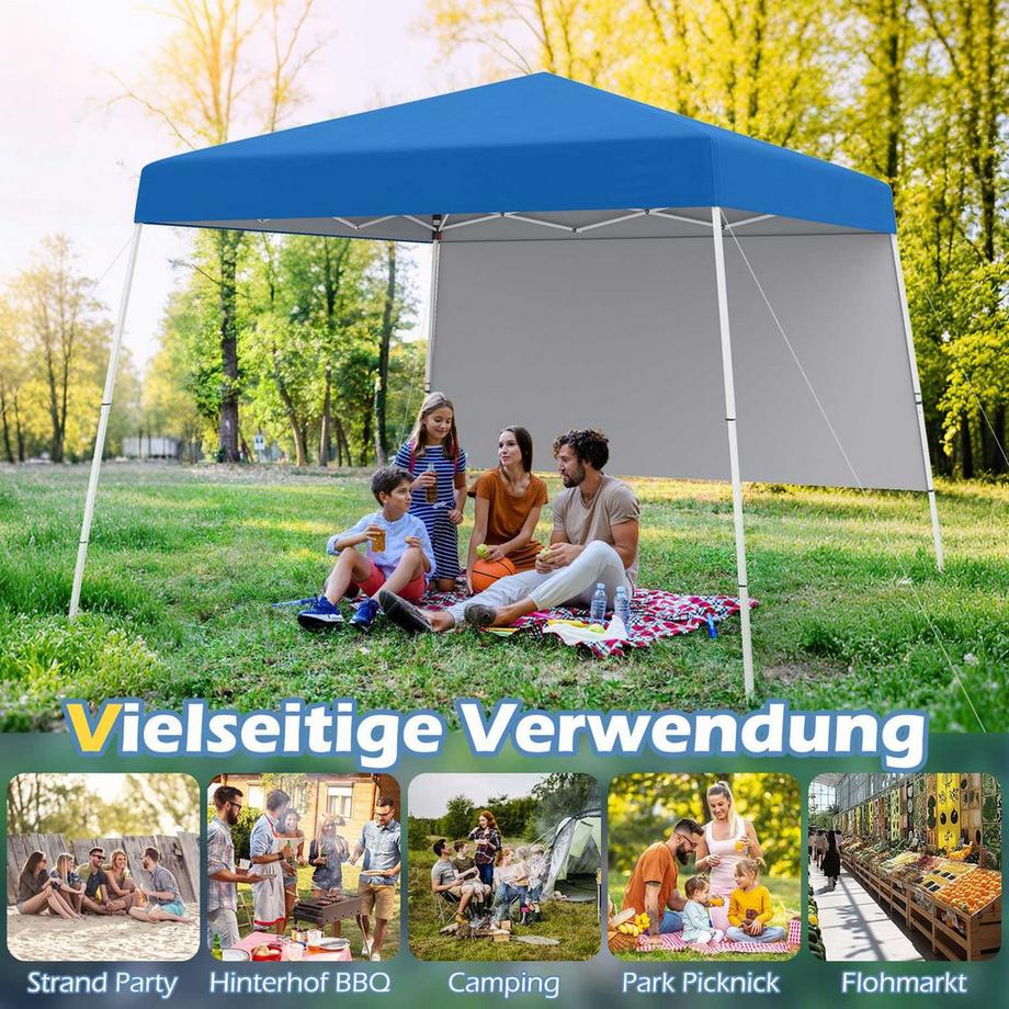 Pop-Up-Pavillon mit Seitenwand