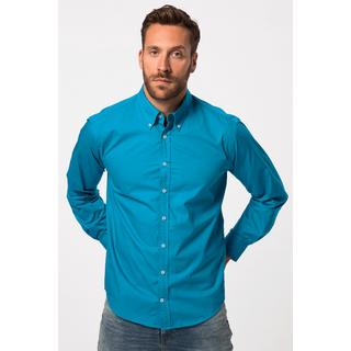 JP1880  Camicia dalla vestibilità moderna con maniche lunghe e colletto button-down acquamarina 