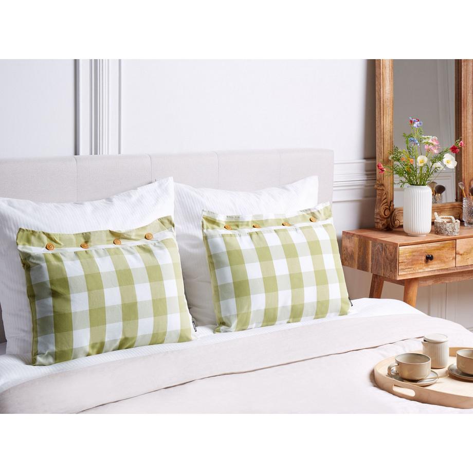 Beliani Dekokissen 2er Set aus Polyester Rustikal TAMNINE  