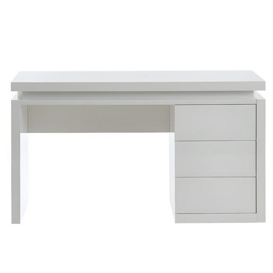 Vente-unique Bureau EMERSON 3 tiroirs MDF laquéLEDs  