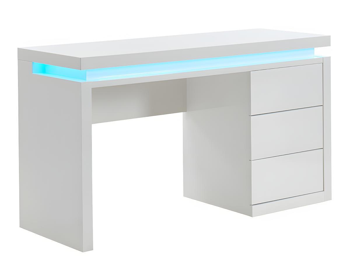 Vente-unique Schreibtisch mit 3 Schubladen LEDBeleuchtung MDF EMERSON  