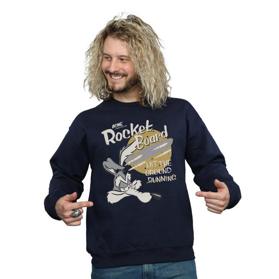LOONEY TUNES Rocket Board Print Sweatshirt  