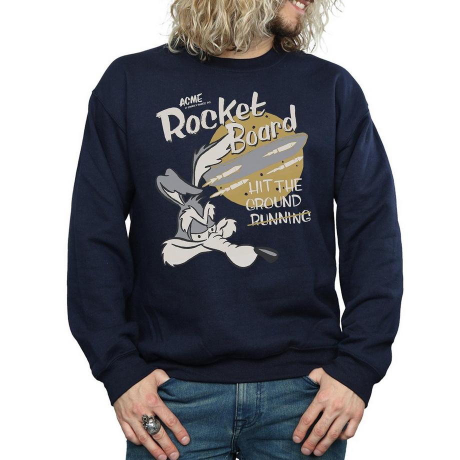 LOONEY TUNES Rocket Board Print Sweatshirt  