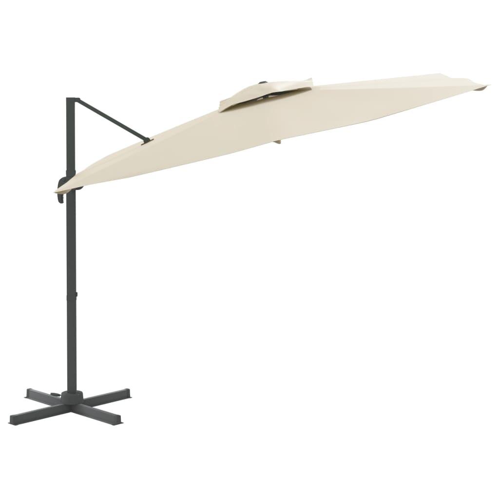 VidaXL Parasol cantilever double toit  