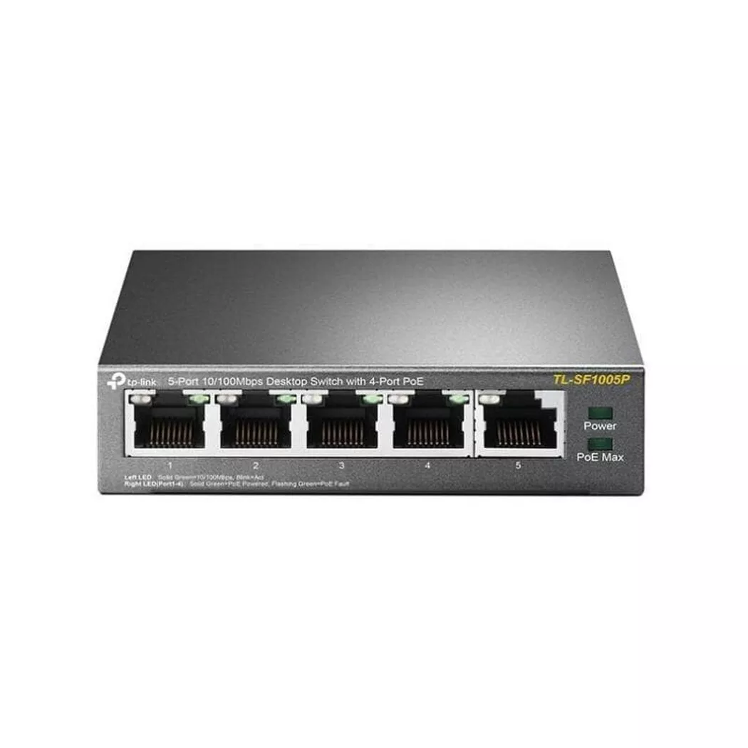 TP-Link 5-Port 10/100Mbps Desktop PoE Switch with 4-Port