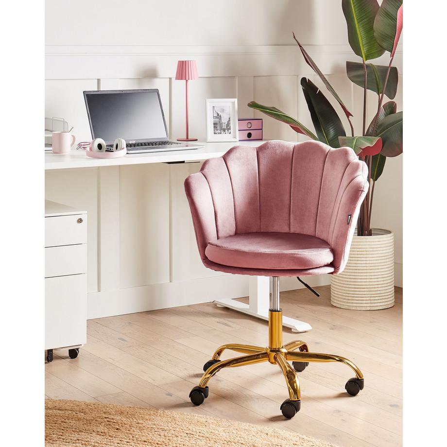 Beliani Chaise de bureau en Velours Glamour MONTICELLO  