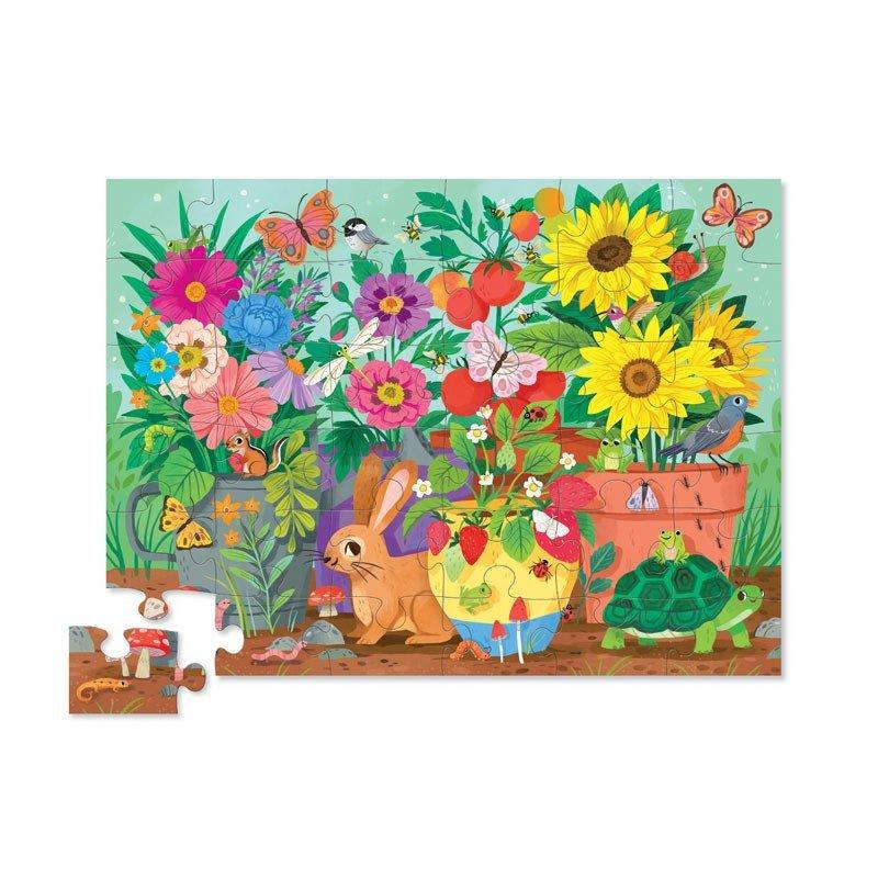 Crocodile Creek  Shaped Puzzle, amis du jardin 36 pcs , Crocodile Creek 