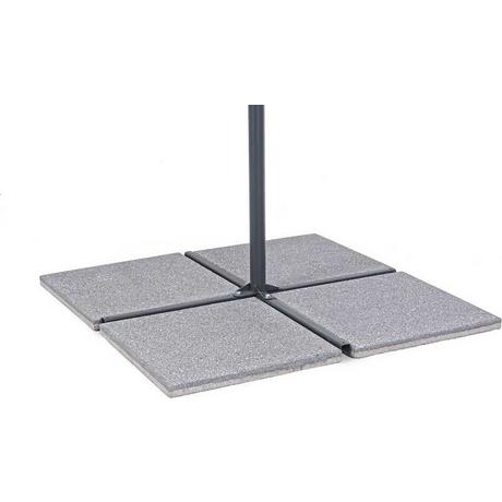 mutoni Platten zu Schirmständer 50x50 Zement Mix grau (4er-Set)  