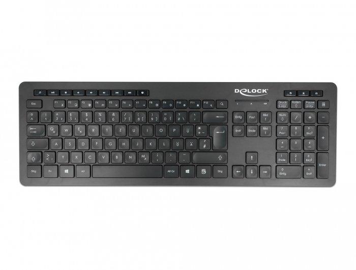 DeLock  12004 Tastatur USB QWERTZ Deutsch Schwarz 