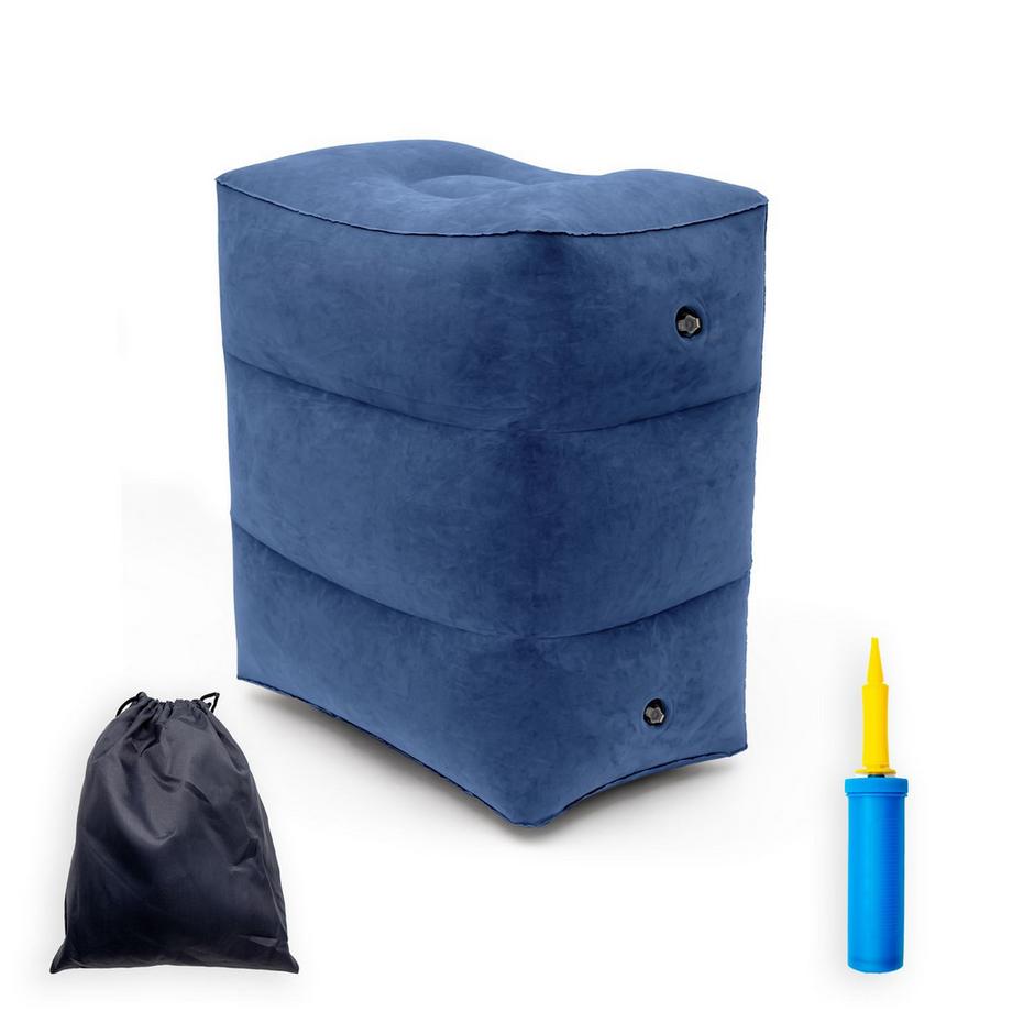 Repose-Pieds, Tabouret De Voyage, Coussin Avec Sac Et Pompe À Air