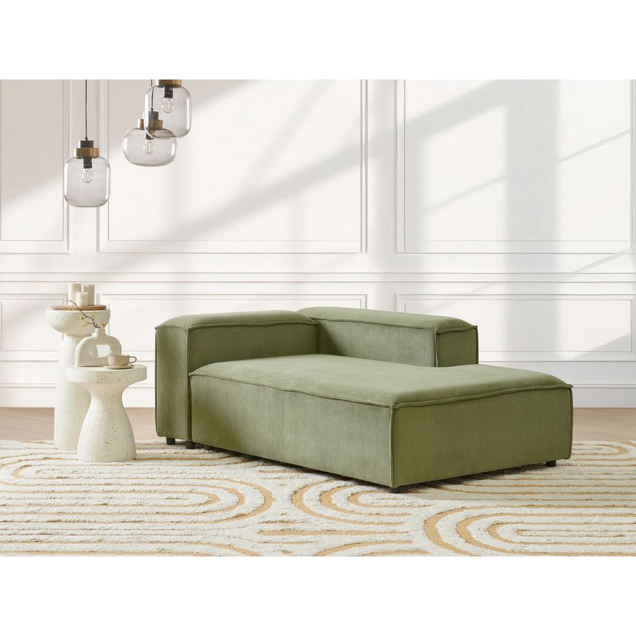 Beliani Linksseitige Chaiselongue aus Cord  ARDAL  