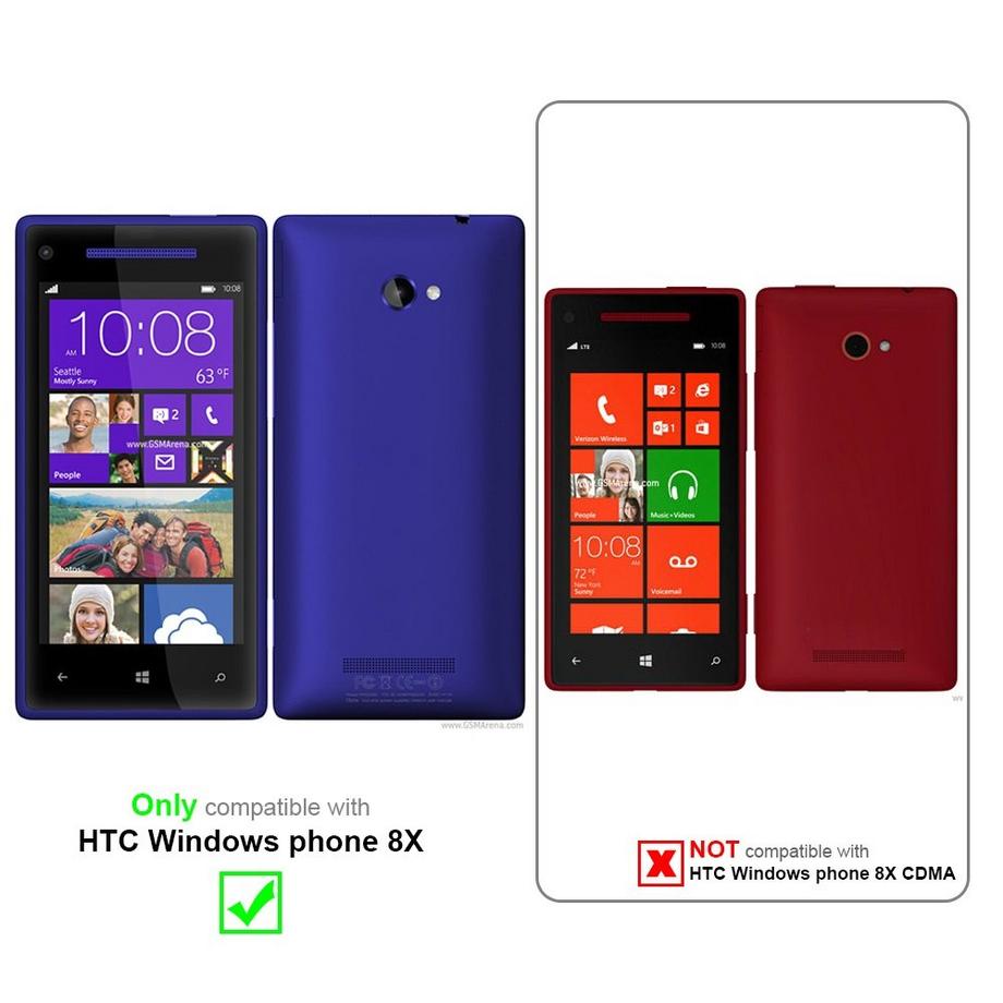 Cadorabo  Hülle für HTC Windows Phone 8X TPU Silikon im X-Line Design 