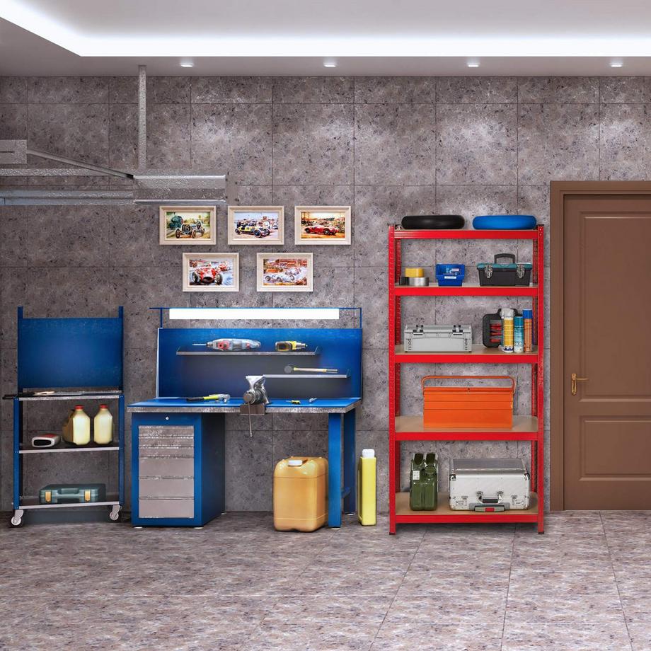 Northix  Étagère de rangement rouge 