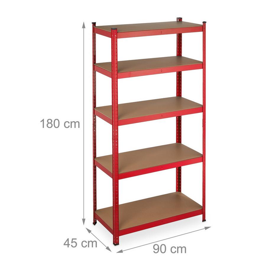 Northix  Étagère de rangement rouge 