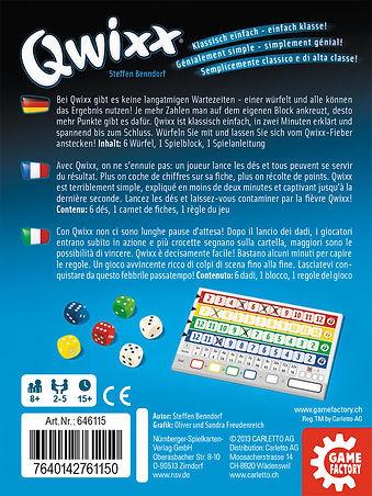 NSV  Game Factory Qwixx 15 min Gioco da tavolo 