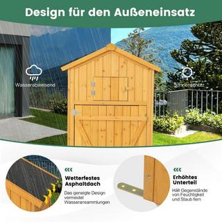 B2X Armoire d'équipement pour abri de jardin pour extérieur 75 x 50 x 180,5 cm naturel  