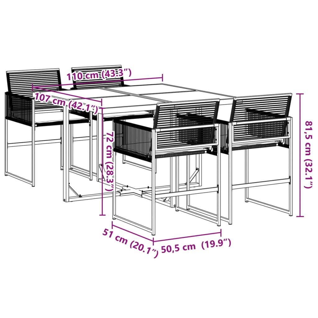 VidaXL set da pranzo da giardino Polirattan  