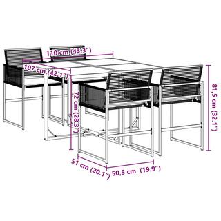 VidaXL set da pranzo da giardino Polirattan  