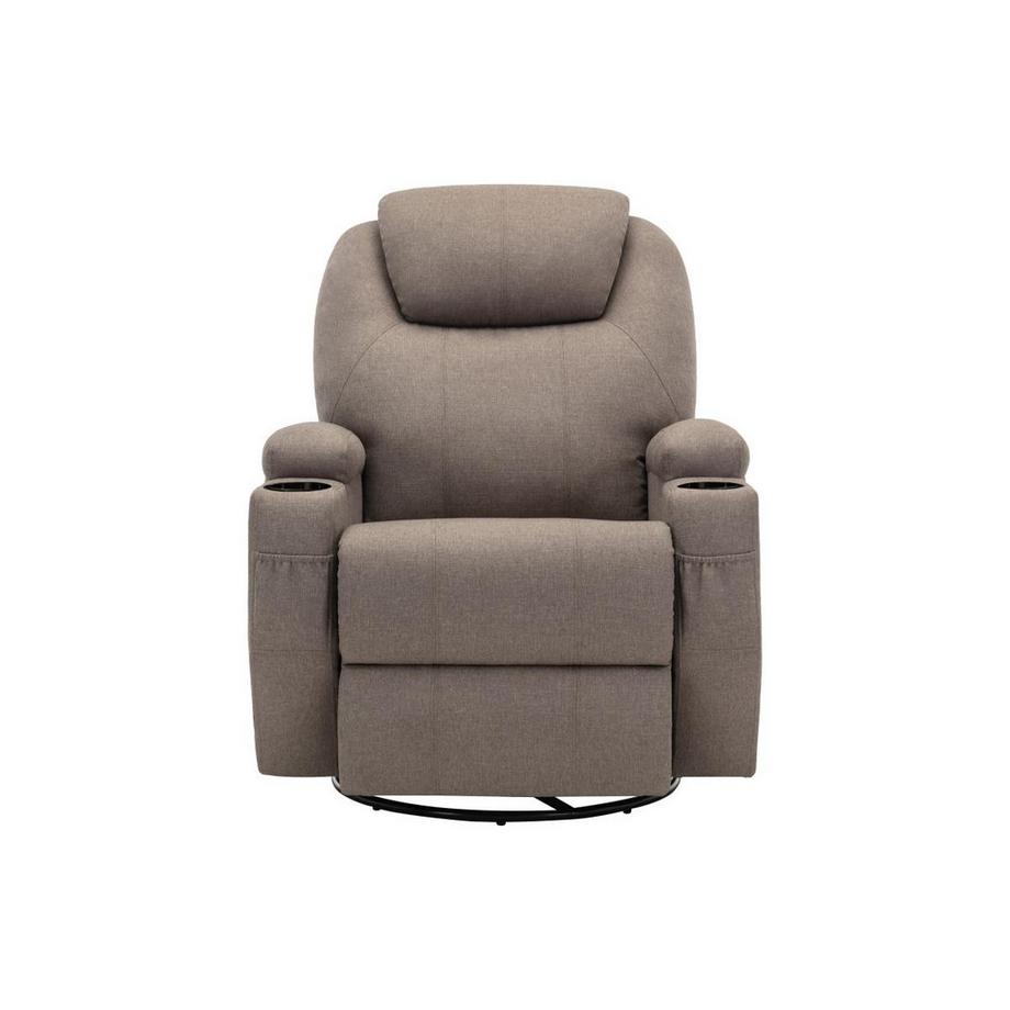 Vente-unique  Massagesessel - Stoff - Graubraun - SILVANO 