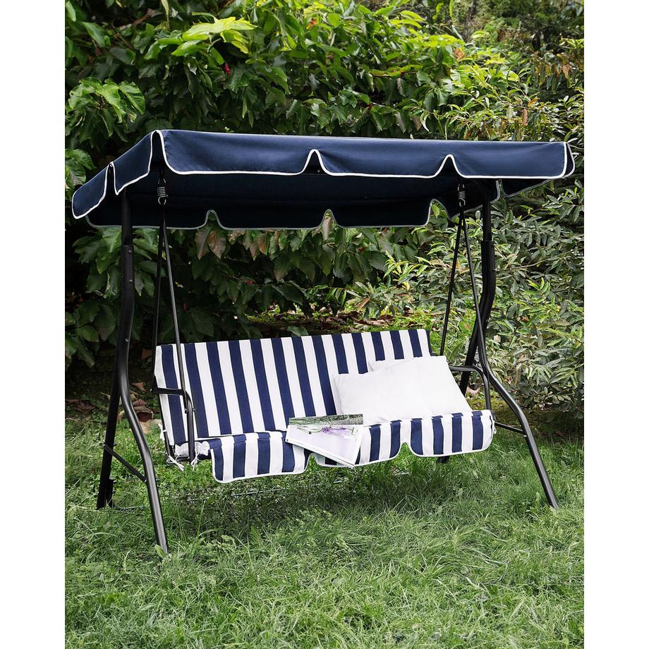 Beliani Dondolo da giardino en Tessuto Retrò CHAPLIN  